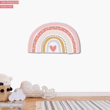 Wooden figure printed Rainbow pale 2