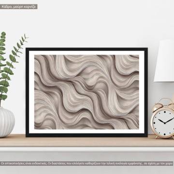 Mushroom pattern II, κάδρο, μαύρη κορνίζα