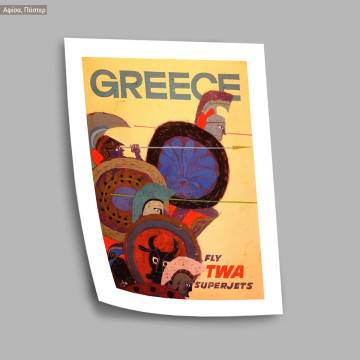 Greece by TWA II, κάδρο, μαύρη κορνίζα  2