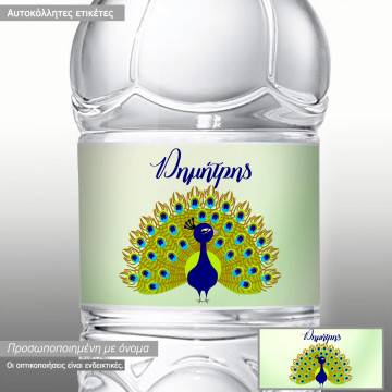 Sticker label Peacock