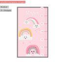 Wall stickers height measure Rainbow and clouds