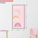 Wall stickers height measure Rainbow and clouds