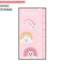 Wall stickers height measure Rainbow and clouds
