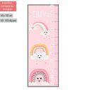 Wall stickers height measure Rainbow and clouds