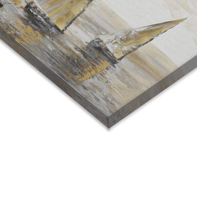 Canvas print Sailing in brown colors