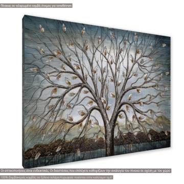 Canvas print Mixed media tree I Framed canvas View 1 2