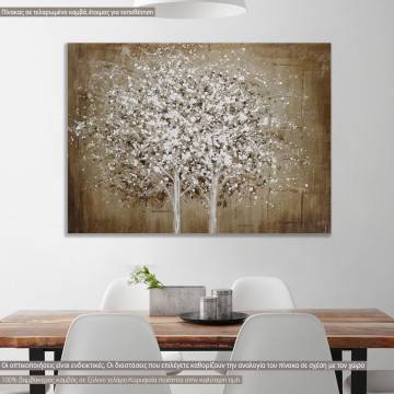 Canvas print, Two trees, one foliage