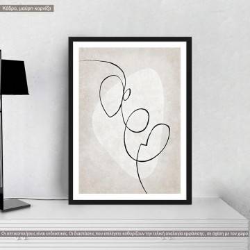 Abstract female form, Rose, poster