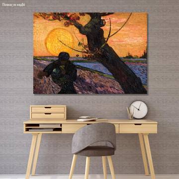 Πίνακας ζωγραφικής The sower, Vincent van Gogh, αντίγραφο σε καμβά