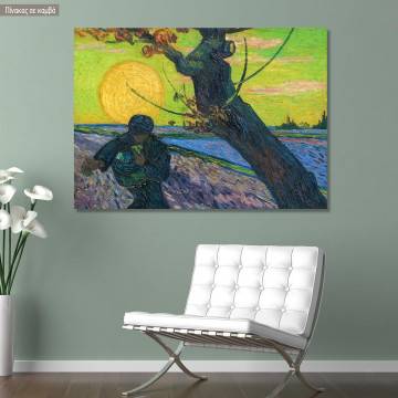 Canvas print The sower green, Vincent van Gogh