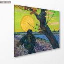 Πίνακας ζωγραφικής The sower green, Vincent van Gogh, αντίγραφο σε καμβά, κοντινό