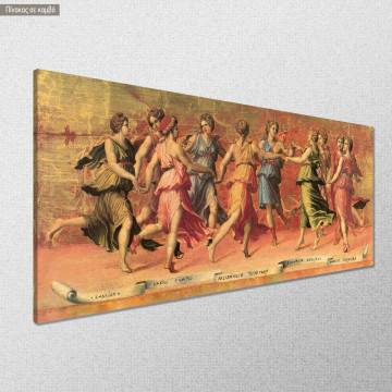 Canvas print Dance of Apollo and the Muses Peruzzi B. Framed canvas View 1 2