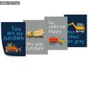 Poster print You are my sunshine, construction theme II