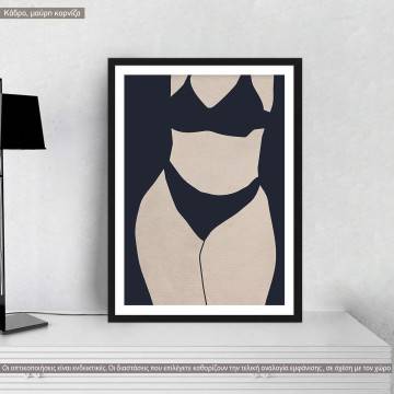 Female body, κάδρο, μαύρη κορνίζα