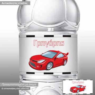 Sticker label racing car