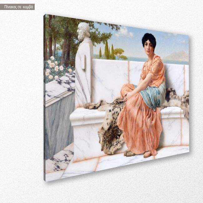 Πίνακας ζωγραφικήςIn the days of Sappho, Godward W, αντίγραφο σε καμβά, κοντινό