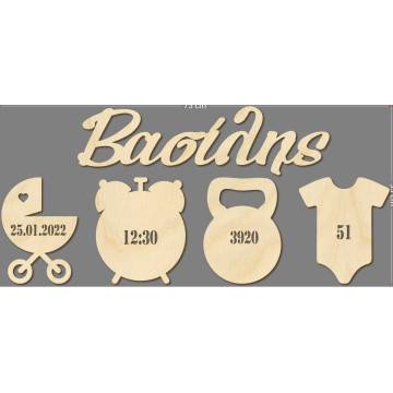 Wooden figure birthday souvenir free shapes 2