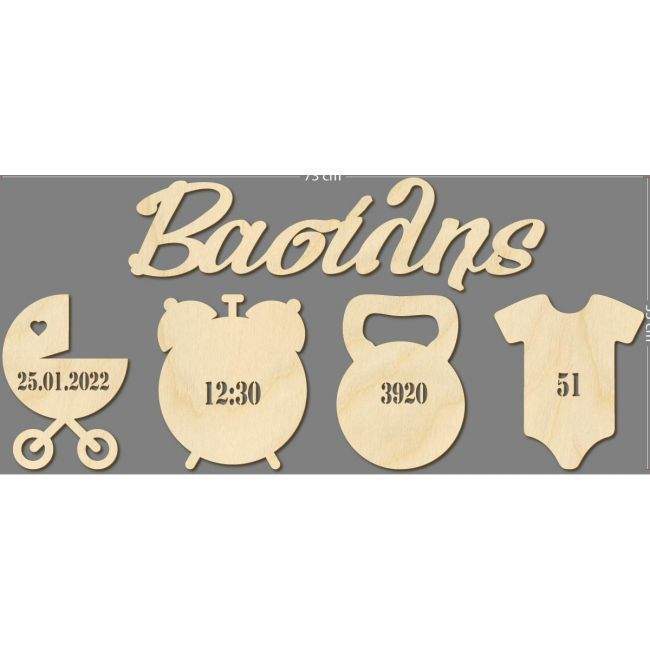 Wooden figure birthday souvenir free shapes