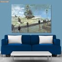Πίνακας ζωγραφικής The jetty at Le Havre, bad weather, Monet Claude, αντίγραφο σε καμβά