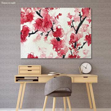 Canvas print Cherry blossom watercolor