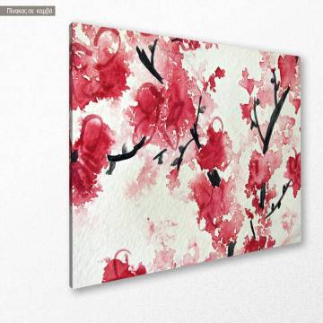 Canvas print Cherry blossom watercolor Framed canvas View 1 2