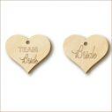 Wooden heart Bride, Team bride