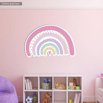 Wooden figure printed Rainbow palle