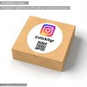 Sticker labelsInstagram for products with Qr code