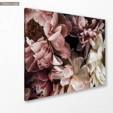 Πίνακας σε καμβά Flower wall I Καμβάς τελαρωμένος Όψη 1 2