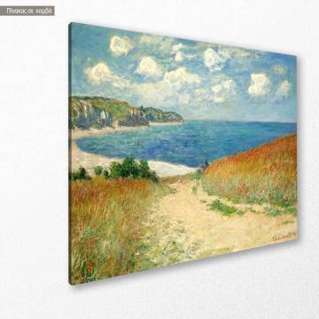 Canvas print Chemin dans les bles a Pourville Monet C. Framed canvas View 1 2