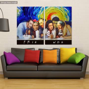 Canvas print The Friends classical version, two panels