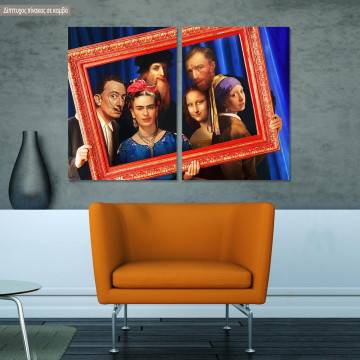 Canvas print Classical gathering portrait, two panels