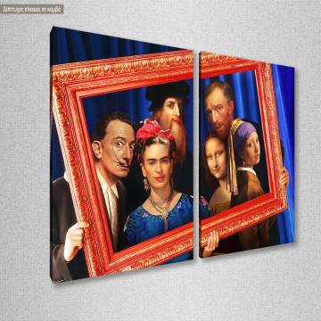 Canvas print Classical gathering portrait, two panels 2
