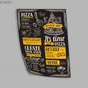Pizza menu template, poster