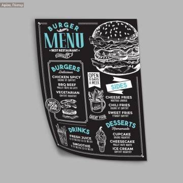 Burger menu template, poster 2