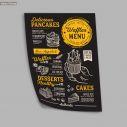 Waffles menu template, poster