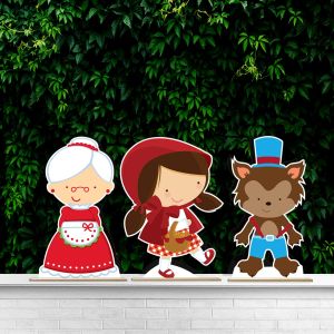 Wooden figure printed Little red hood  2