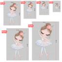 Wooden figure printed Princess Ballerina