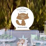 Wooden figure printed tour design rectangle