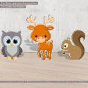 Wooden figureForest animals