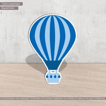Wooden decorative figure Hot air balloon