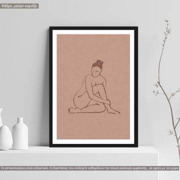 Female body study, αφίσα, κάδρο, μαύρη κορνίζα