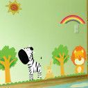 Kids wall stickers Zebra & Lion