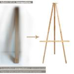 Ξύλινο καβαλέτο υπαίθρου 160 cm, 50-100 cm