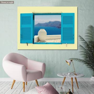 Πίνακας σε καμβά Θέα στην Σαντορίνη, Details of Santorini