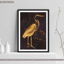 Golden crane, αφίσα, κάδρο, μαύρη κορνίζα