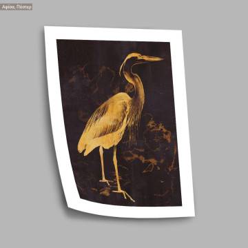 Golden crane, αφίσα, κάδρο, μαύρη κορνίζα 2