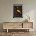 Golden crane I, αφίσα, κάδρο, μαύρη κορνίζα, μακρινό