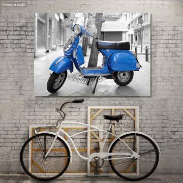 Canvas print, Italian retro vespa