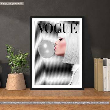 Vogue cover X, αφίσα, κάδρο, μαύρη κορνίζα